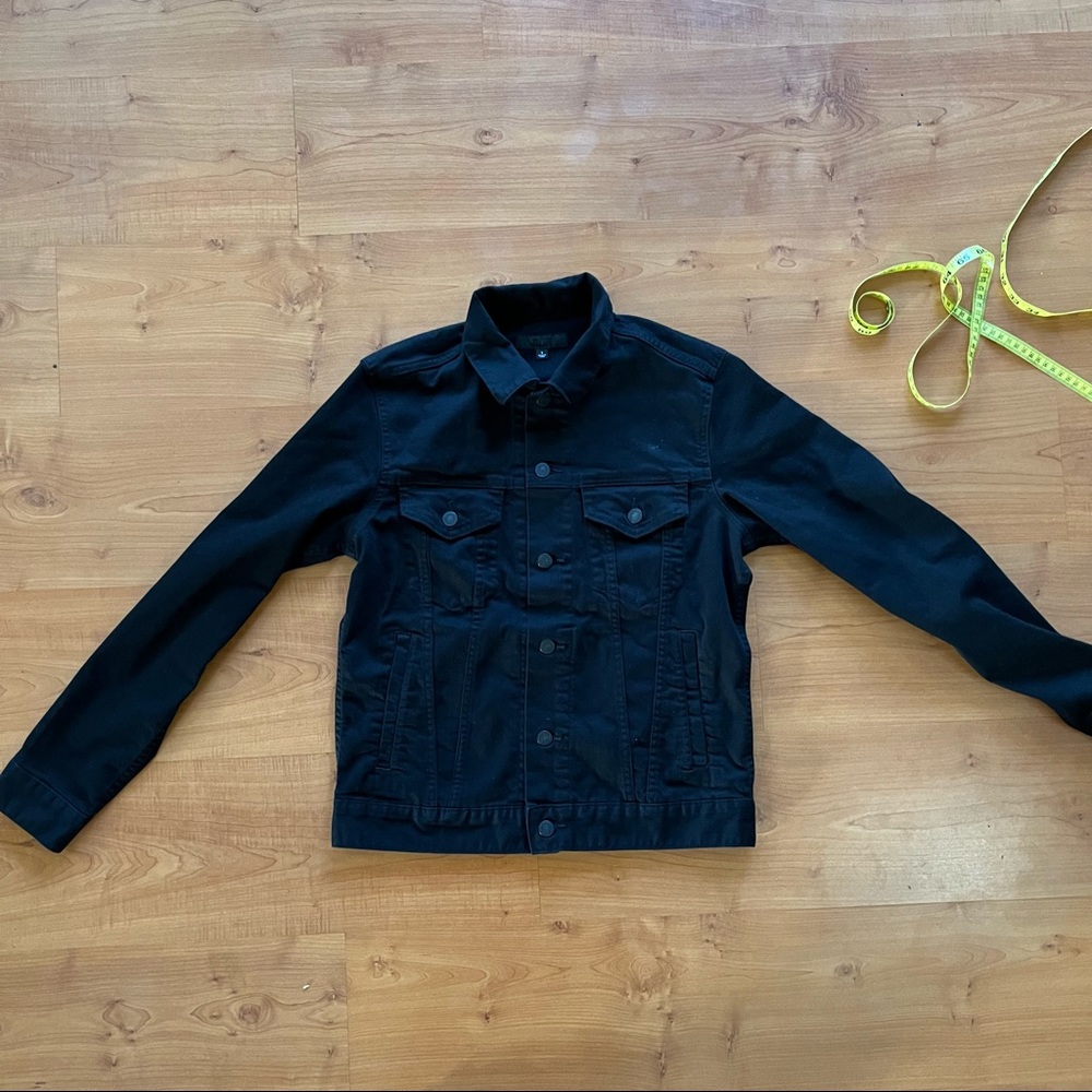 Uniqlo Black Denim Jacket Sz Small SEE DESCRIPTION